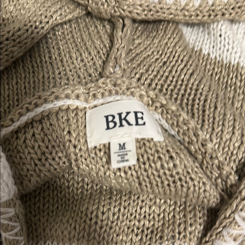 BKE Open Weave Striped Sweater with hood - Picture 10 of 10